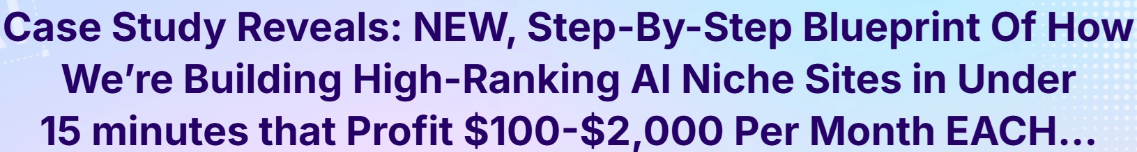 AI Niche Site Blueprint