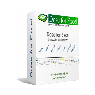 Excel 3. Dose for excel logo.